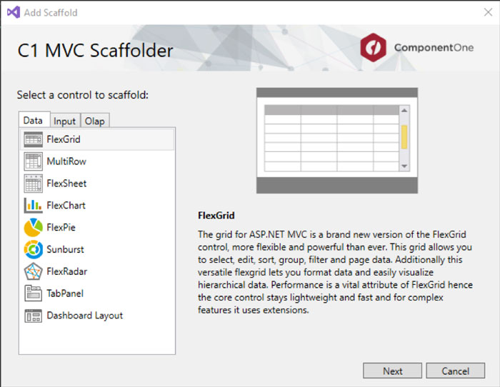 Create MVC Apps Faster with Control Wizard