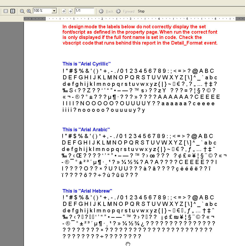 Font Character Sets Not Working Activereports V2 Developer Grapecity Forums