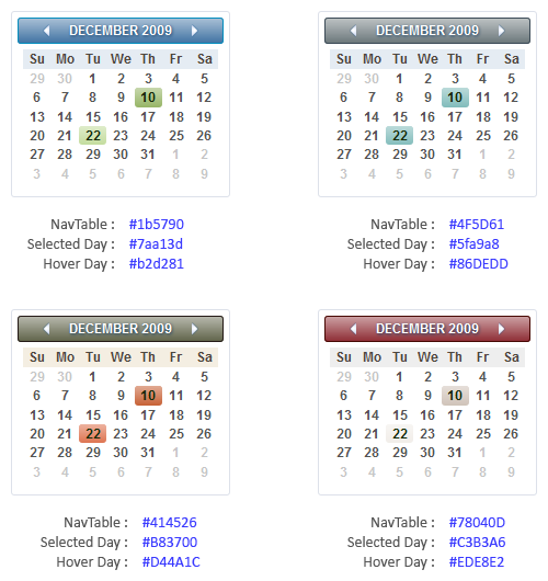 Creating a Custom VisualStyle for C1Calendar