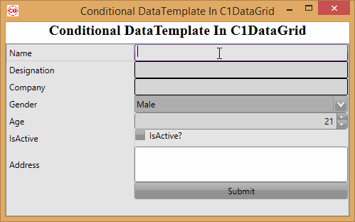 Conditional Templates In C1DataGrid
