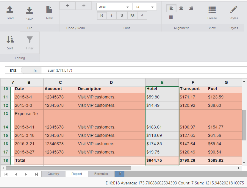 Getting Started With Flexsheet For Mvc A Web Based