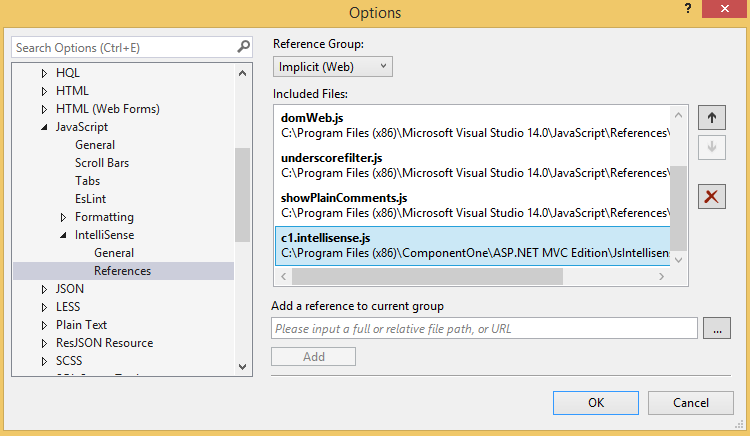 Client IntelliSense reference