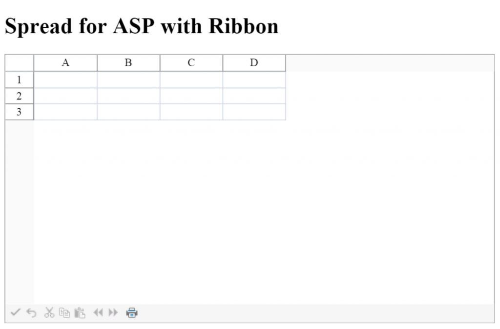 An ASP page with the Spread Component on it. 
