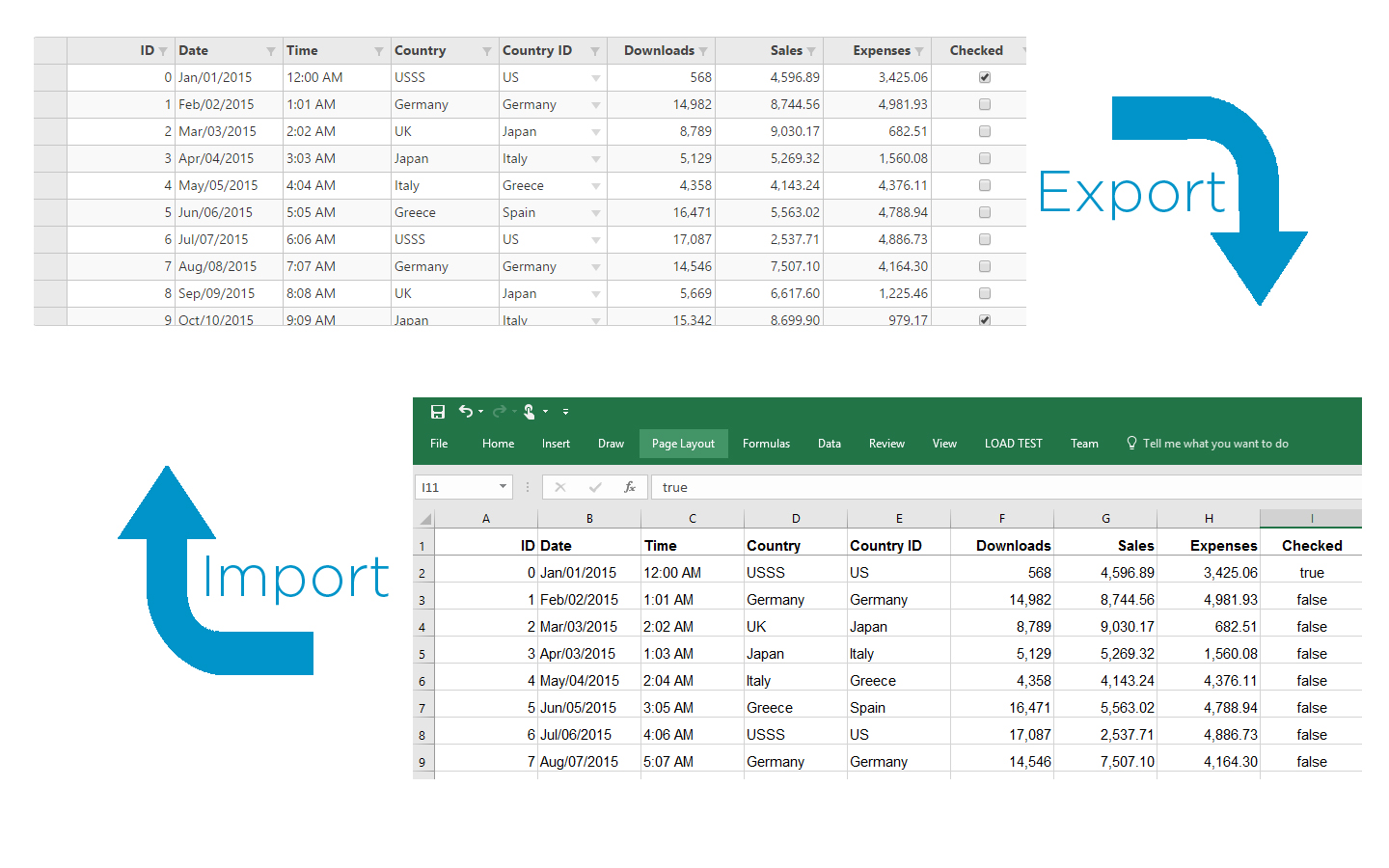 Javascript прочитать excel файл