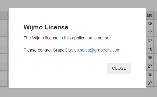 Licensing popup Licensing popup