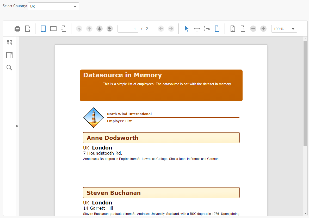 Asp Net Mvc Reportviewer Custom Report Viewer Asp Net Grapecity Code Samples